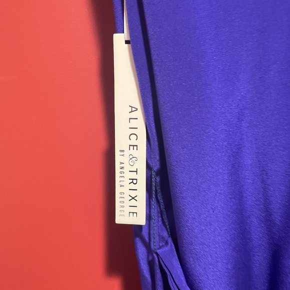 Alice & Trixie Solid Midi Dress with Tie Straps and Self Belt Size S (NWT) - Picture 4 of 5